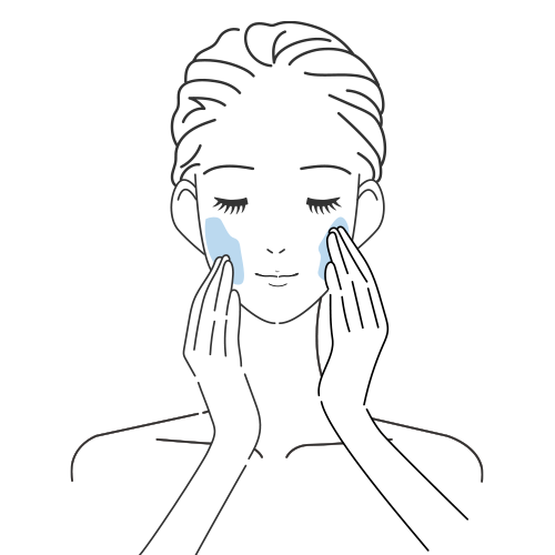 美容液やクリーム塗布イメージ
